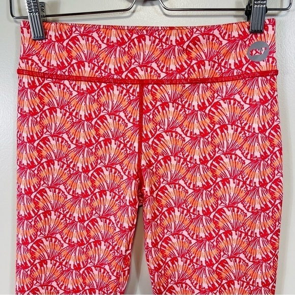 VINEYARD VINES Performance Pink & Orange Seashell Leggings - YOUTH LARGE 14 - Picture 2 of 5